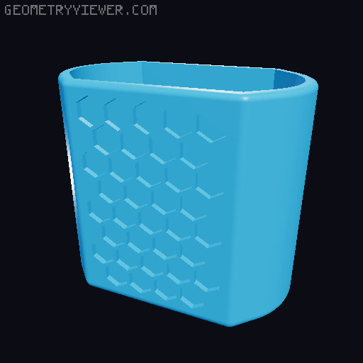 Mini Super Toggly Fidget Button V2 Hexagon Case 3D model thumbnail