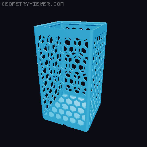 Gridfinity Hex Bins all sizes 3D model thumbnail