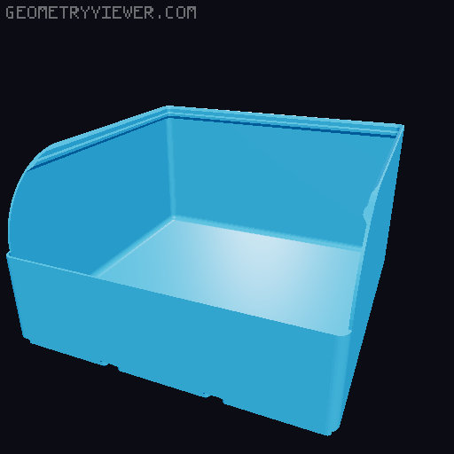 Gridfinity rouded bins collection all sizes 3D model thumbnail