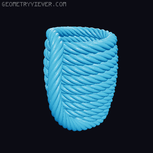 Coiled Rope Containers 3D model thumbnail