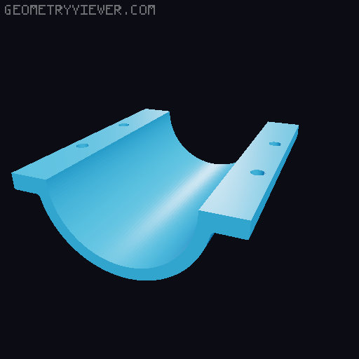 Bike Cable Lock Holder 3D model thumbnail