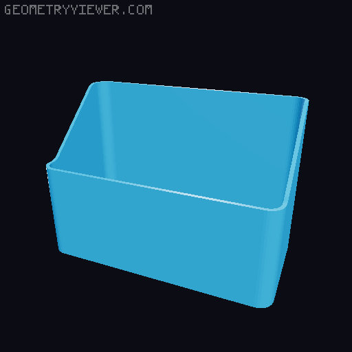 Bin for Ikea skadis - 564 models - hooks need support 3D model thumbnail