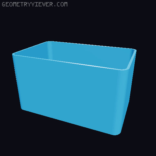 Bin for Ikea skadis - 564 models - hooks need support 3D model thumbnail