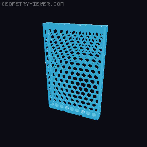 Gridfinity Hex Bins Light all sizes 3D model thumbnail