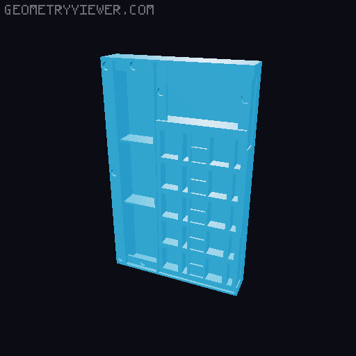 GM Initiative tracker for DnD dice box remix - hinged version 3D model thumbnail