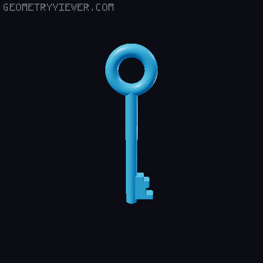 Mini Vault with Lever Tumbler Lock 3D model thumbnail
