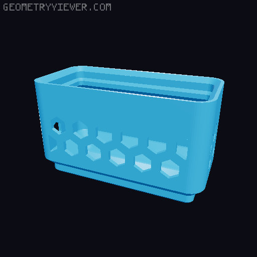 Gridfinity Hex Bins Light all sizes 3D model thumbnail