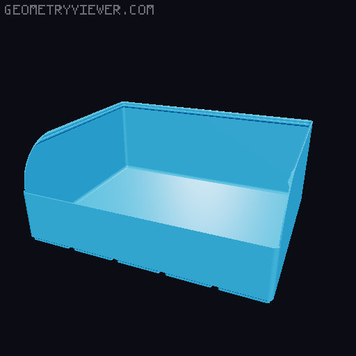 Gridfinity rouded bins collection all sizes 3D model thumbnail