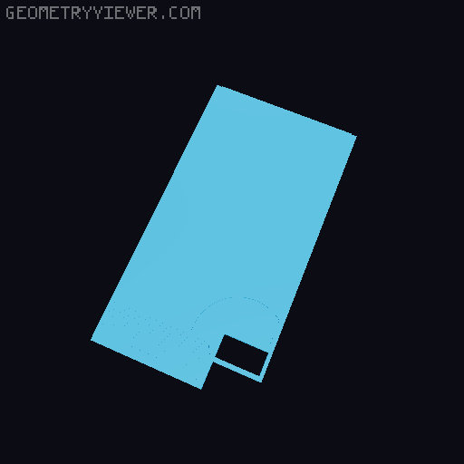 Geared slim wallet 3D model thumbnail