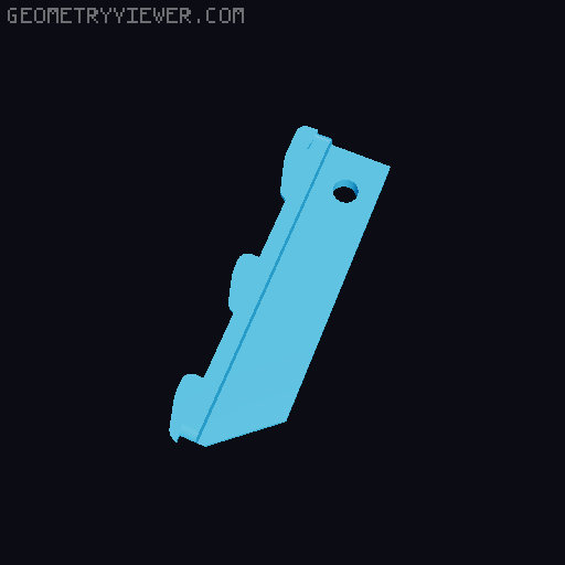 Jig Saw Mount for Wall Control 3D model thumbnail