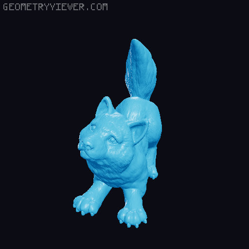 Wolfie: supports free wolf cub sculpt 3D model thumbnail