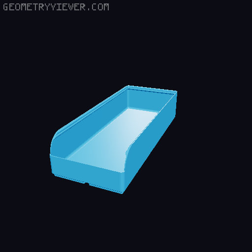 Gridfinity rouded bins collection all sizes 3D model thumbnail