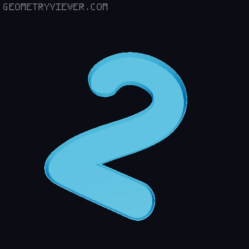 Glowing WLED or LED all alphabet letters and all numbers 8.5 cm high 3D model thumbnail