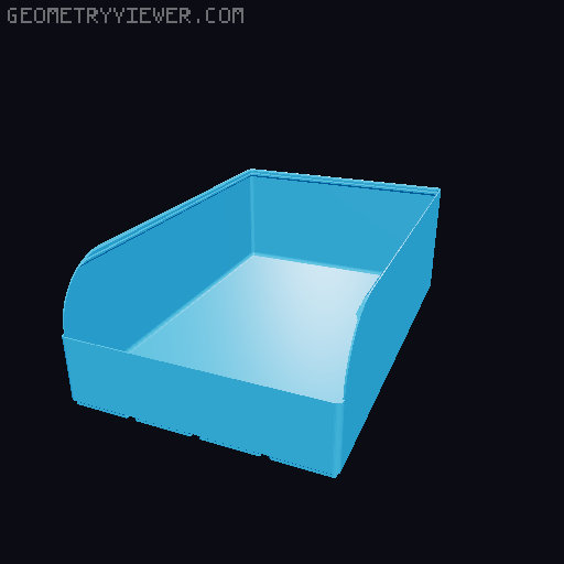 Gridfinity rouded bins collection all sizes 3D model thumbnail