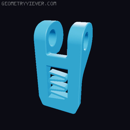 Fully Printable Swiveling, Locking Caster 3D model thumbnail