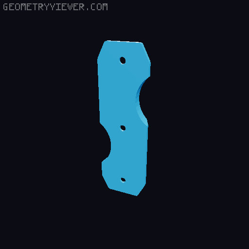 Customizable Key Holder 3D model thumbnail