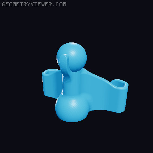 Smoother Cable Chain / Spine for SOVOL SV06 with scaled ball joint 3D model thumbnail