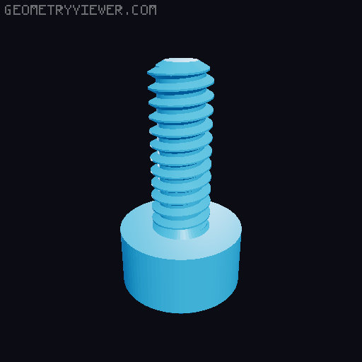 Hundreds of Metric Allen Screws with Cylindrical Head M2 up to M64 3D model thumbnail