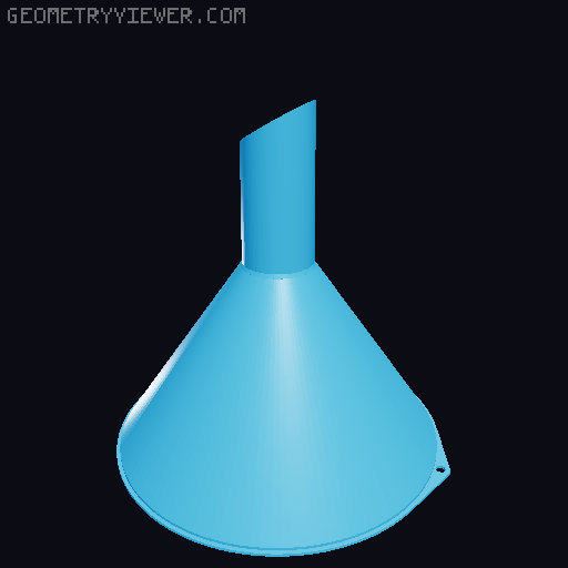 Funnels. Various sizes 25mm to 200mm 3D model thumbnail