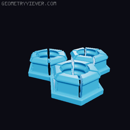 Honeycomb Storage Wall Screwiverse 3D model thumbnail