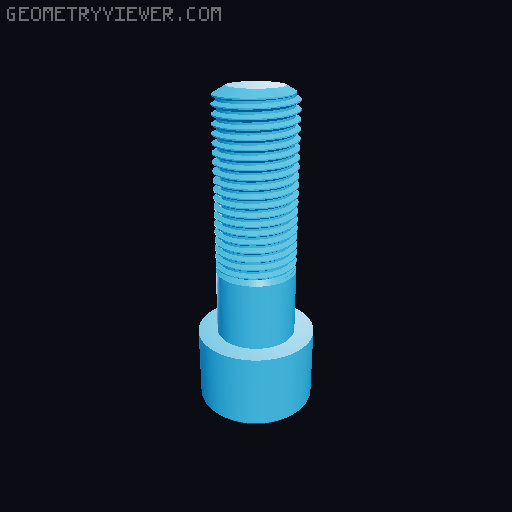 Hundreds of Metric Allen Screws with Cylindrical Head M2 up to M64 3D model thumbnail