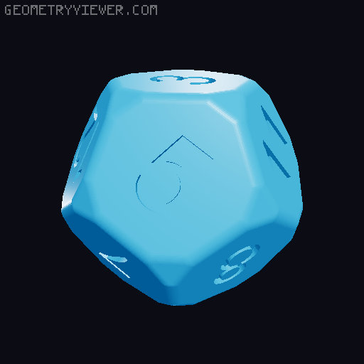 dice set 3D model thumbnail