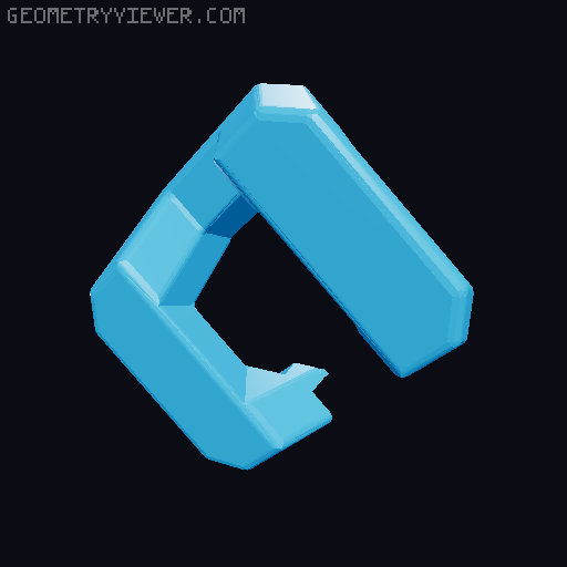 Ultra-Faceted Cuban Chain v15 3D model thumbnail