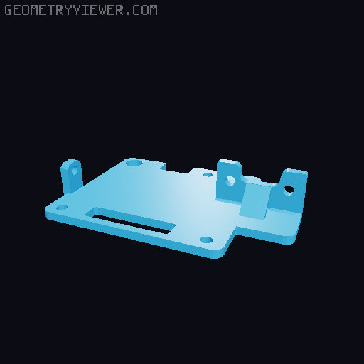 LHS CR Touch Mount for S1 with Silent Fans modification 3D model thumbnail
