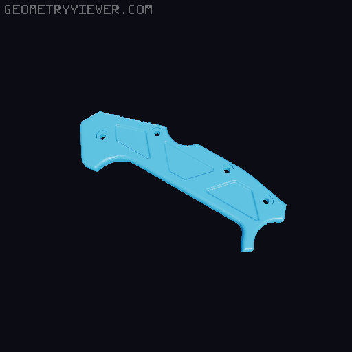 stiffer OBERTECH CARAMBIT folding utility knife 3D model thumbnail
