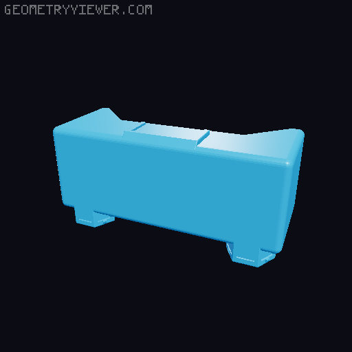 Storage box for Honeycomb storage wall - many sizes 3D model thumbnail