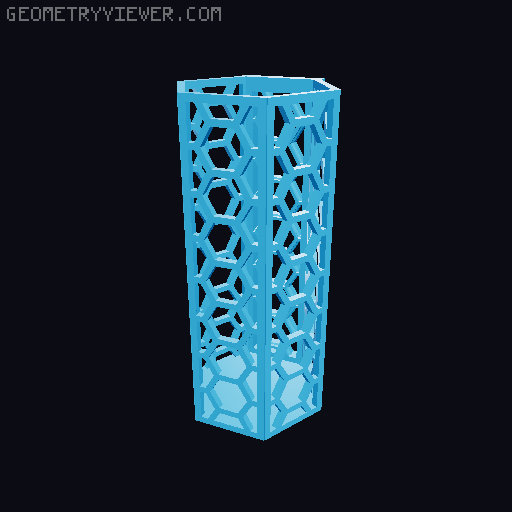 HSW hexagonal baskets v2 with full bottom 3D model thumbnail