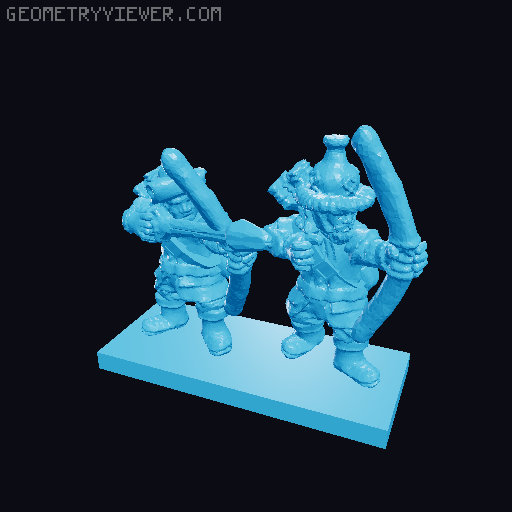 Lake-Town Militia Archers 10mm Scale 3D model thumbnail