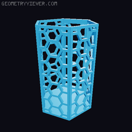 HSW hexagonal baskets v2 with full bottom 3D model thumbnail