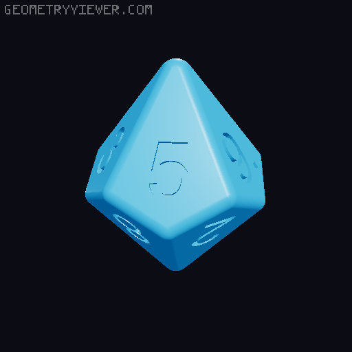 dice set 3D model thumbnail