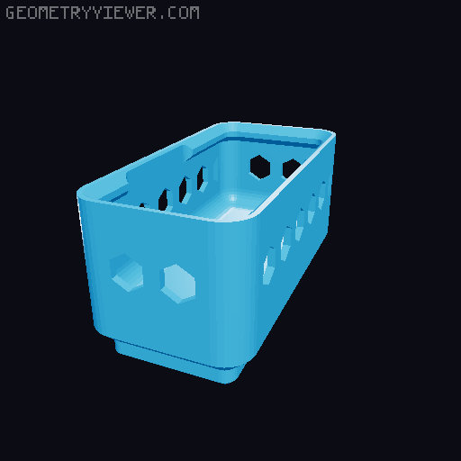 Gridfinity Hex Bins all sizes 3D model thumbnail