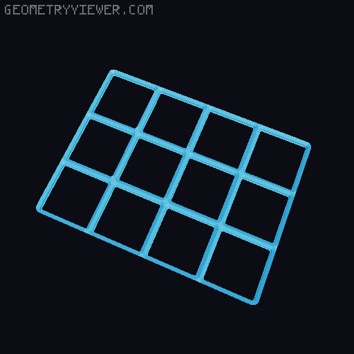 Generated STL Files from Parametric Gridfinity Baseplate 3D model thumbnail