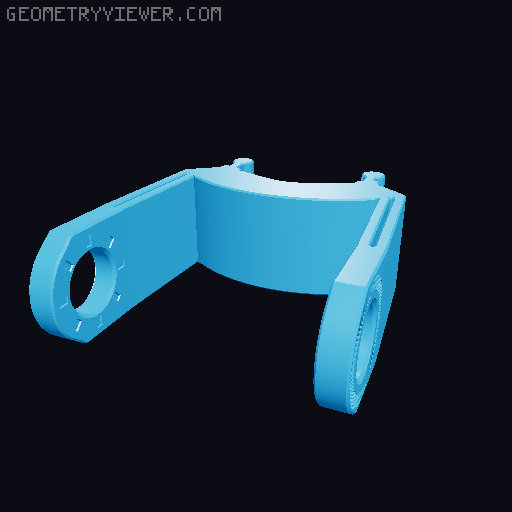 Narrow Base & thick tablet clamp, compatible with "Universal Tablet  Holder" by Bananenminister 3D model thumbnail