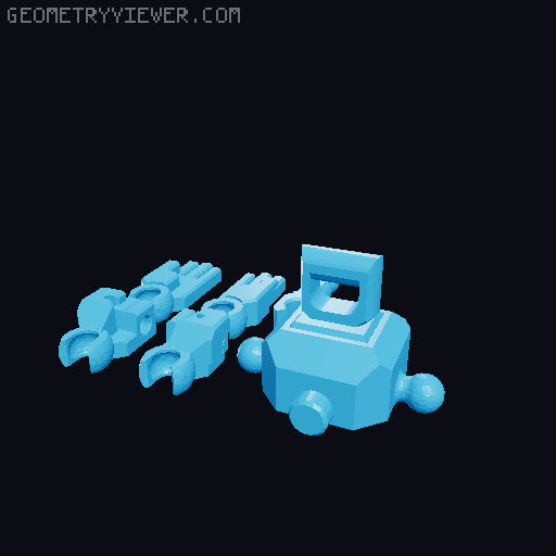 Remade! B.B.1 arm and hands 3D model thumbnail