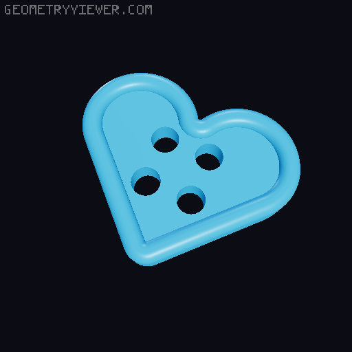 Sewing Buttons 3D model thumbnail