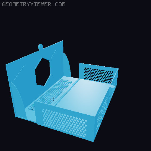 Print-in-place tissue box with magnetic lock 3D model thumbnail