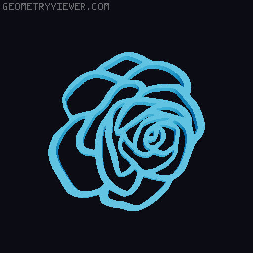 Valentin Rose - RGB 3D model thumbnail