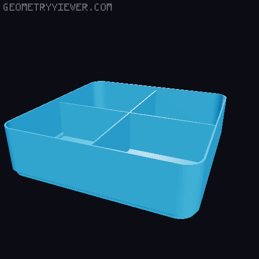 Lego Sorting Trays with divider 3D model thumbnail