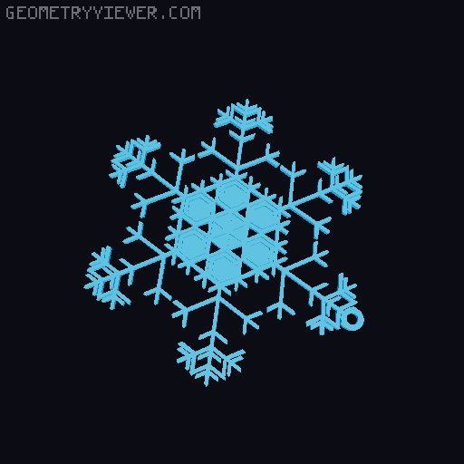 Ready to Print Snowflakes 3D model thumbnail