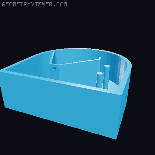 Toilet sand clock timer 3D model thumbnail