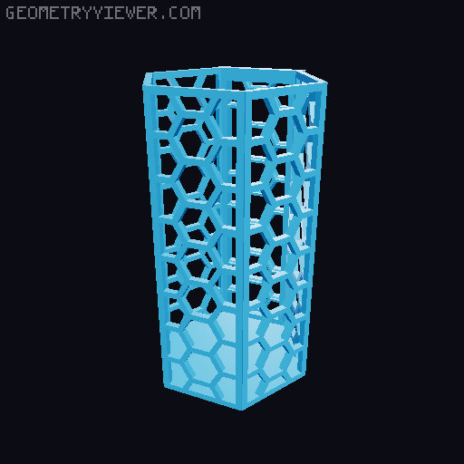 HSW hexagonal baskets v2 with full bottom 3D model thumbnail