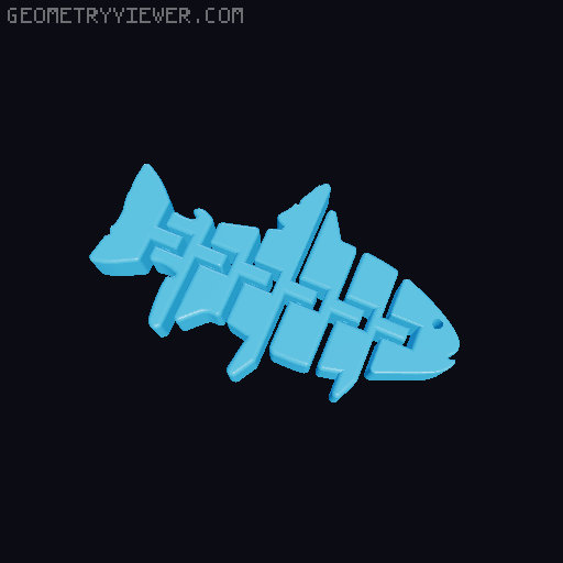 Cat toy with articulated fish! 3D model thumbnail