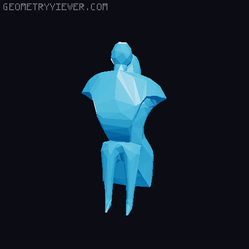 Low Poly Mother's Day Sculpture - Mother and Child 3D model thumbnail