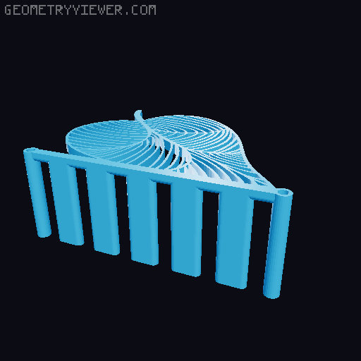 Leaf Napkin Holder 3D model thumbnail