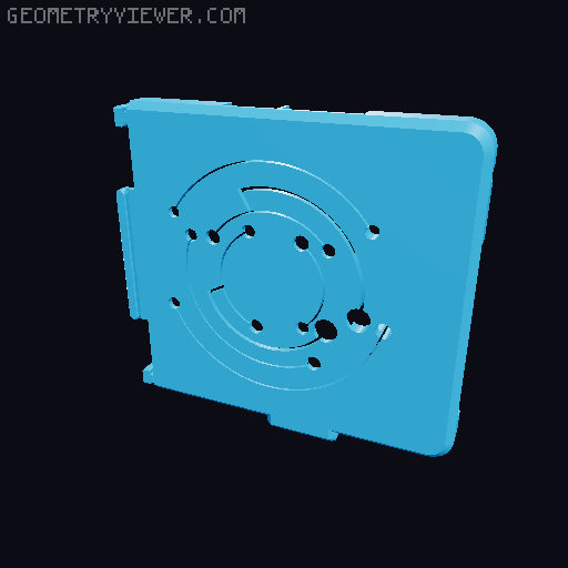 3D Printable Mainboard Case Circuits Style 3D model thumbnail