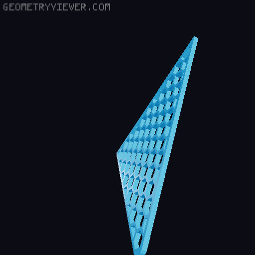 Honeycomb Display Shelf without screws 3D model thumbnail